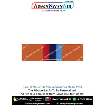 (L31) 30 Year Long Service 1980 : ArmyNavyAir.com