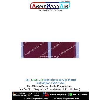 (L48) Meritorious Service First Ribbon 1957-1969 Ribbon Bar : ArmyNavyAir.com