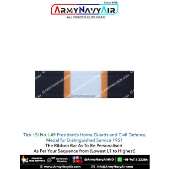 (L49) President's Home Guards & Civil Defence Ribbon Bar : ArmyNavyAir.com