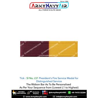 (L51) President's Fire Service Distinguished Service Ribbon Bar : ArmyNavyAir.com