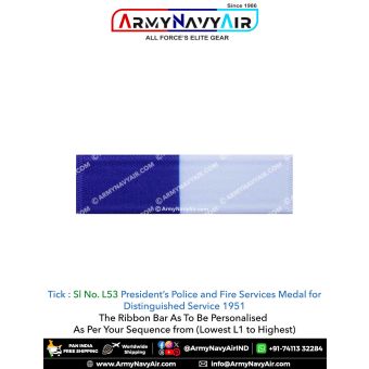 (L53) President's Police & Fire Service Distinguished Service 1951 Ribbon Bar : ArmyNavyAir.com
