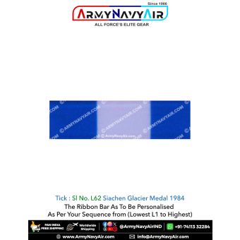 (L62) Siachen Glacier Medal 1984 Ribbon Bar : ArmyNavyAir.com