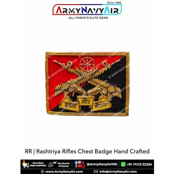 RR | Rashtriya Rifles Chest Badge Hand Crafted : ArmyNavyAir.com