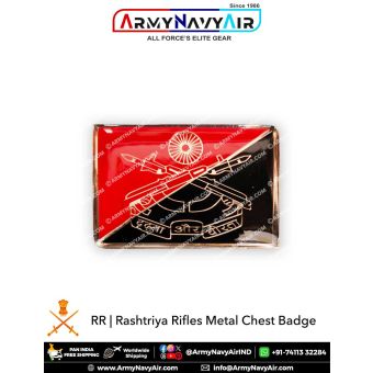 RR | Rashtriya Rifles Metal Chest Badge : ArmyNavyAir.Com
