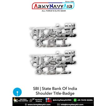SBI State Bank of India Shoulder Title Badge : ArmyNavyAir.com