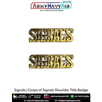 Signals Shoulder Title Badge : ArmyNavyAir.com