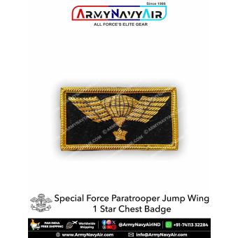 SF Parachutist Paratrooper Jump Wings 1 Star Chest Badge : ArmyNavyAir.com
