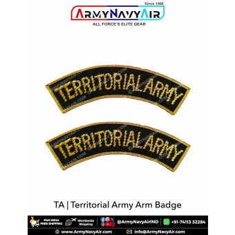Indian Army TA | Territorial Army Zari Arm Badge : ArmyNavyAir.com