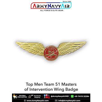 Top Men Team 51 Masters Of Intervention Wing Badge : ArmyNavyAir.com
