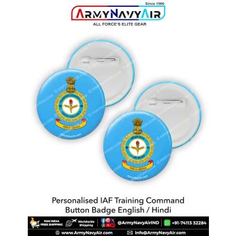 Personalised IAF Training Command Button Badge : ArmyNavyAir.com