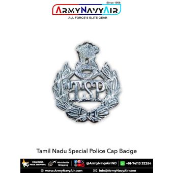 Tamil Nadu Special Police Cap Badge : ArmyNavyAir.com