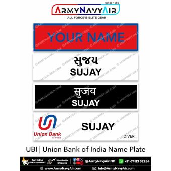 Union Bank Of India Uniform Name Plate (Acrylic) - ArmyNavyAir.com