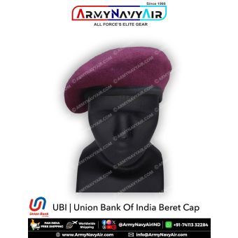 UBI | Union Bank of India Security Guard Uniforms Dress Accessories : ArmyNavyAir.com-Beret Cap