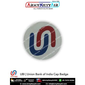 UBI Union Bank of India Security Cap Badge : ArmyNavyAir.Com