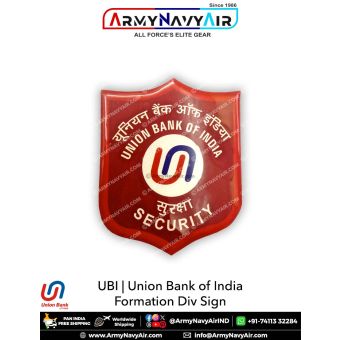 UBI | Union Bank of India Security Guard Uniforms Dress Accessories : ArmyNavyAir.com-Formation Sign