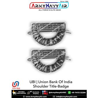 UBI Union Bank of India Shoulder Title Badge : ArmyNavyAir.com