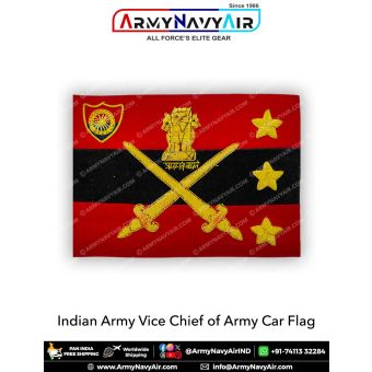 Indian Army Vice Chief Of Army Staff Car Flag : ArmyNavyAir.com