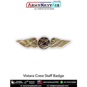 Vistara Crew Staff Badge : ArmyNavyAir.com