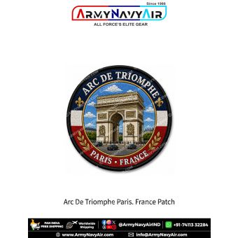 Arc de Triomphe Paris France Heritage Travel Round Patch