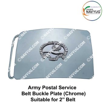 Army-Military APSC | ARMY POSTAL SERVICE CORPS Uniform Belt Buckle (Indian Army Service Regiments) APSC Buckle Chrome (Suitable For 2" Belt of Leather- Nylon-Cotton )