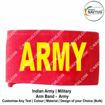Indian Army-Military (CORPS) (Arm Band-Armlet-Brassards) Arm Band Worn Around Upper Arm For Various Duties-Patrol-Security-Convoy & Personnel Escorts-Army