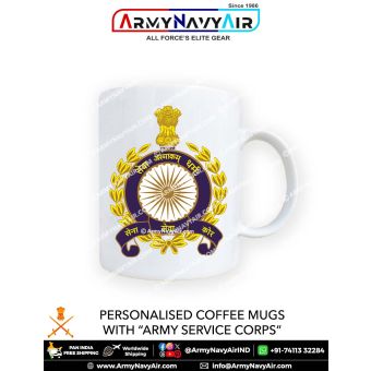 Personalised Coffee Mugs With ASC Army Service Corps logo