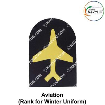 Indian Coast Guard Rank & Branch Badges (Sailors) For Winter Uniform-Aviation ( New Technology ) 9.5cm H X 6.5cm W