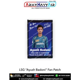 LSG Ayush Badoni Fan Patch - Must Have For True Fans! : ArmyNavyAir.com