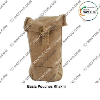 Indian Armed Forces Pouch (Basic) Webbing Equipment (Rectangular-Shaped Pouch With Box Lid Closed by Snap Fastener For Accommodate All types of Ammunition