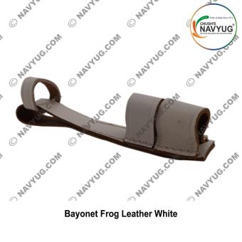 Indian Armed Forces-Police-Security Ceremonial (Bayonet Frog Leather White ) A Tubular Scabbard Fits Securing Bayonet With Provision in Back For Accommodate For Waist Belt
