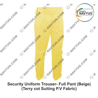 Security Uniform Trouser-Pant (Terry cot Suiting P.V Fabric) -Beige