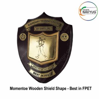 Momentoe Wooden Shield Shape For Passing Out Parade | Attestation Parade -BEST IN FPET