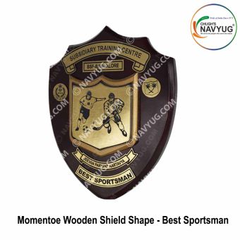 Momentoe Wooden Shield Shape For Passing Out Parade | Attestation Parade -BEST IN SPORTS