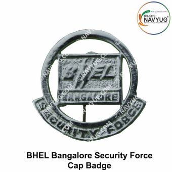BHEL CED Uniform Security Cap Badge (Public Sector Unit) Bharat Heavy Electricals Limited Control Equipment Division Security Force Cap Badge Metal (Chrome)
