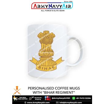 Personalised Coffee Mugs With Bihar Regiment Logo