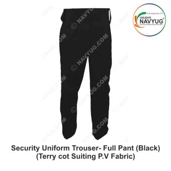 Security Uniform Trouser-Pant (Terry cot Suiting P.V Fabric) -Black