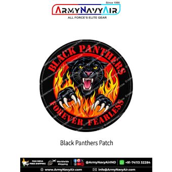 Black Panthers Forever Fearless Patch