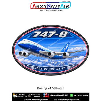 Boeing 747-8 Wide-Body Jet Airliner Patch