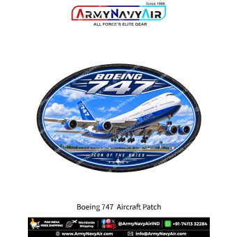 Boeing 747 Wide-Body Airliner Patch for Aviation Enthusiasts and Collectors