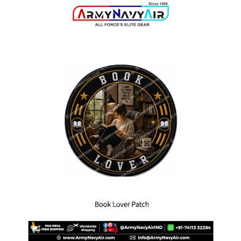 Book Lover Reading Enthusiast Round Patch