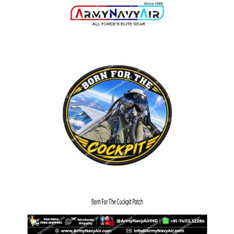 Born for the Cockpit Aviation Patch with Pilot for Aviation Enthusiasts and Collectors