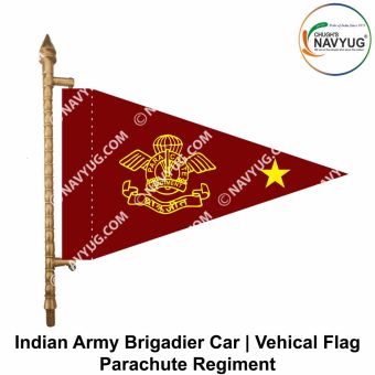 Parachute Regiment | Indian Military Car Rank Flag-Flag Brigadier