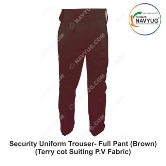 Security Uniform Trouser-Pant (Terry cot Suiting P.V Fabric) -Brown