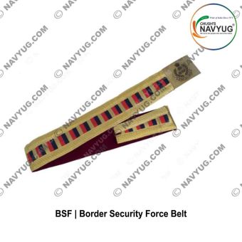 Central Armed Force BSF Band Belt | Border Security Force Ceremonial Zari Band Belt with Brass Buckle