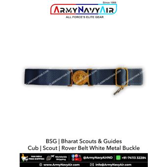 BSG Scout Belt White Metal Buckle : ArmyNavyAir.com