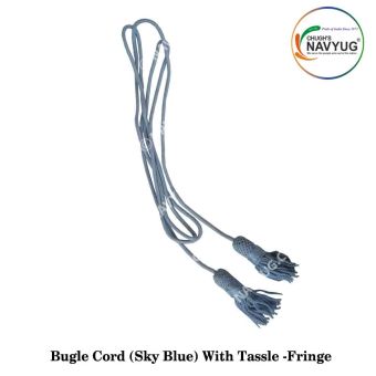 Bugle Cord (Sky Blue) With Tassle -Fringe :Navyug India