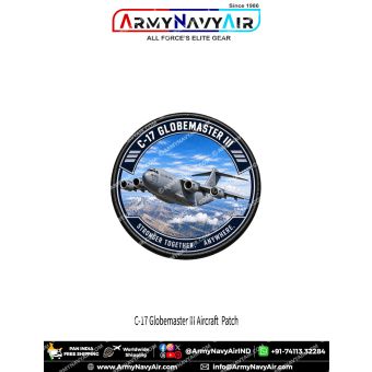 C-17 Globemaster III Military Transport Aircraft Patch for Aviation Enthusiasts and Collectors