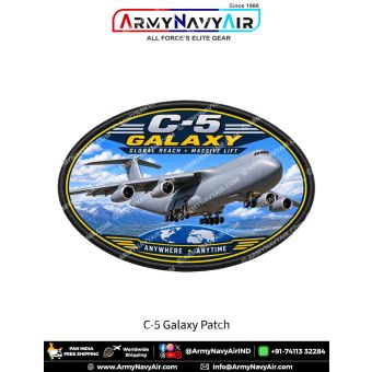 C-5 Galaxy Strategic Airlift Aircraft Patch for Aviation Enthusiasts and Collectors