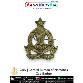 CBN | Central Bureau of Narcotics Cap Badge (Brass-Gilt) : ArmyNavyAir.com