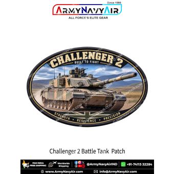 Challenger 2 Main Battle Tank Patch for Tank Enthusiasts and Military Collectors
